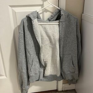 Brandy Melville Grey Zip Up